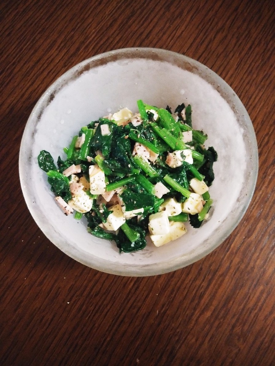 グリルチーズほうれん草とトマトソースのレシピ