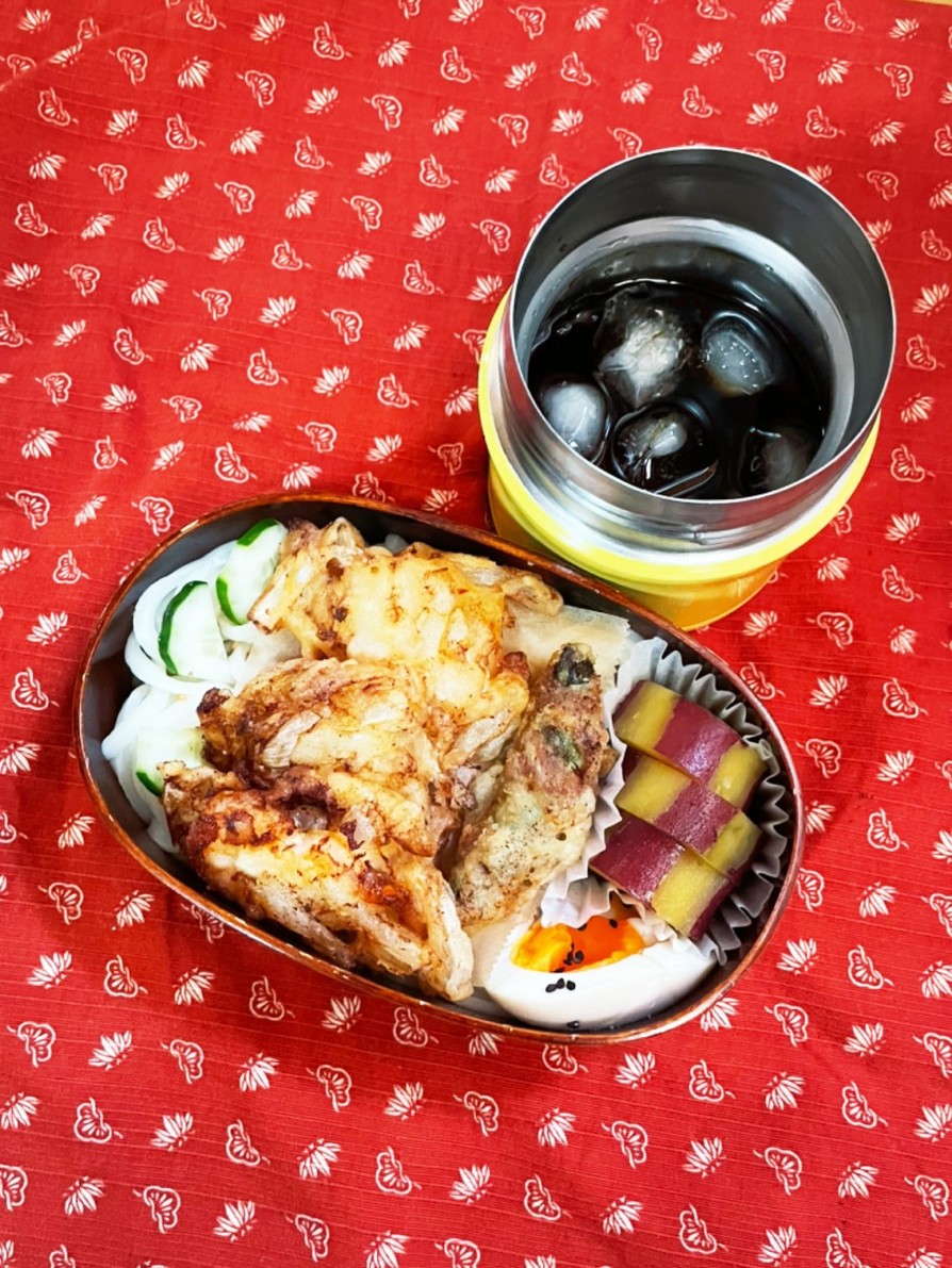 流水麺とかき揚げ弁当の画像