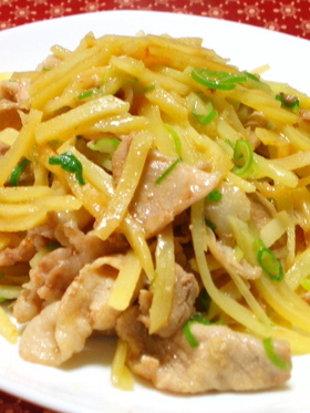 ✾豚肉の味噌じゃがバター✾