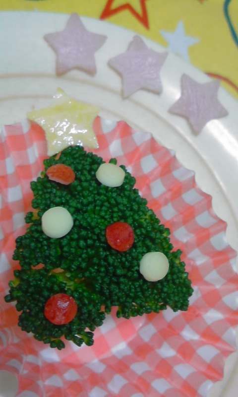 お弁当に☆ブロッコリーのクリスマスツリーの画像