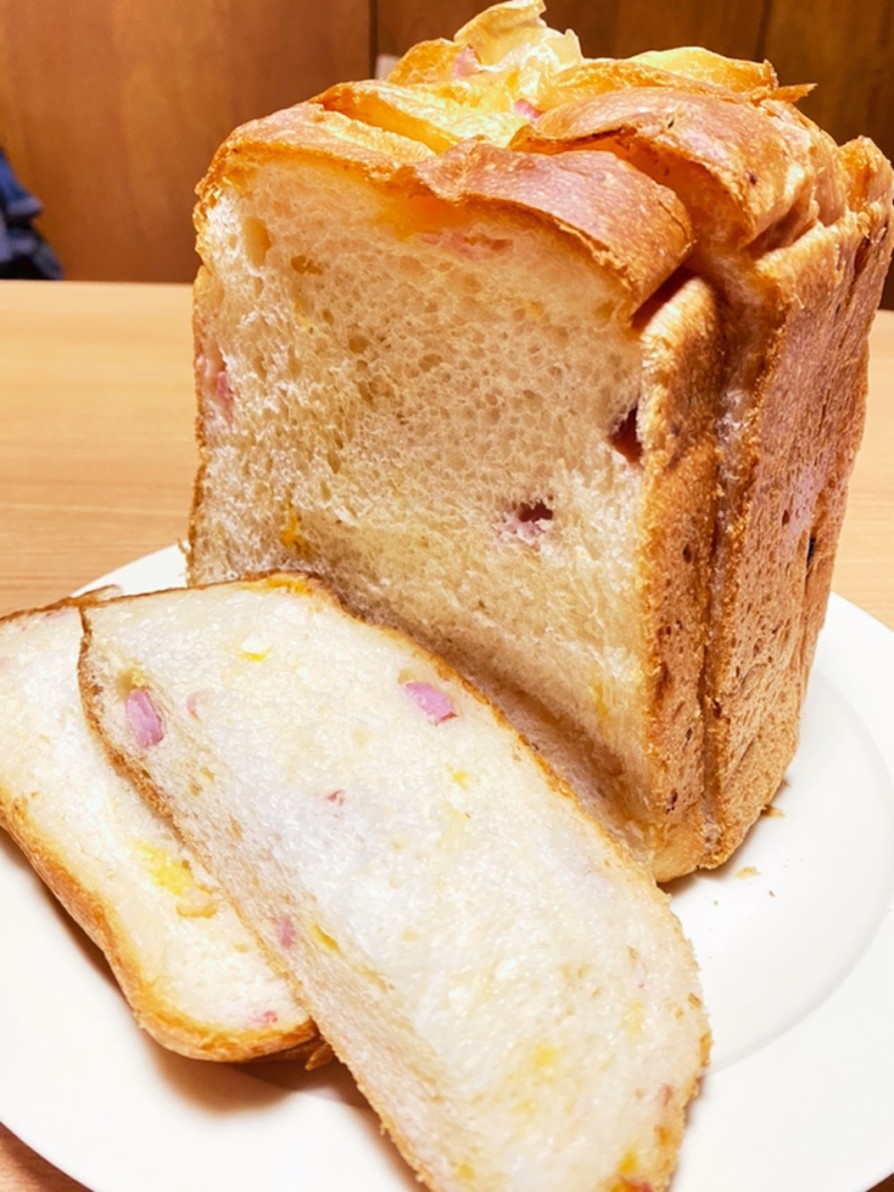 HBでベーコンチーズ食パンの画像