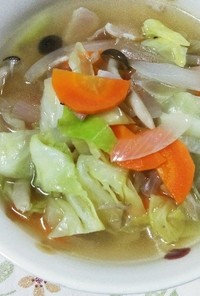 70朝のスープ１　野菜たっぷり簡単スープ