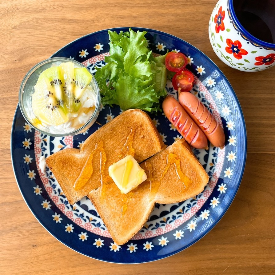 【ワンプレート朝食】ハニーバタートーストの画像