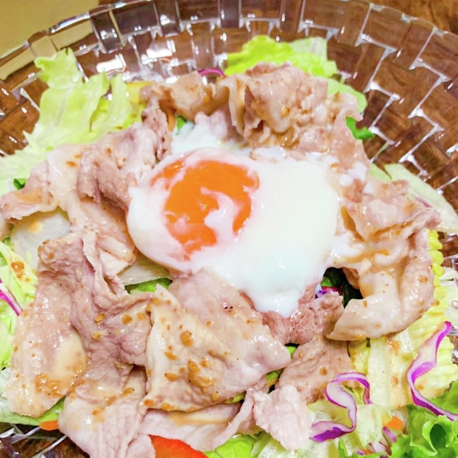 豚しゃぶサラダ冷やしうどんの画像