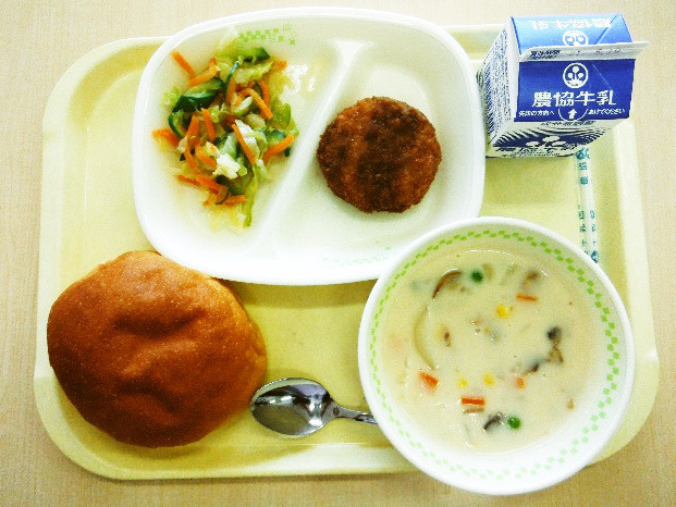 かぶの米粉ミルクスープ【胎内市学校給食】の画像