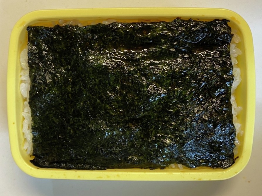簡単、のり弁、家の海苔2段弁当の画像
