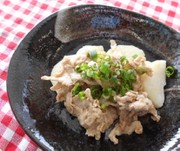 【バランス】長芋と豚肉の梅風味レンジ蒸しの写真
