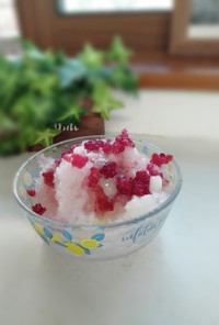 簡単手作りシロップでいちごかき氷