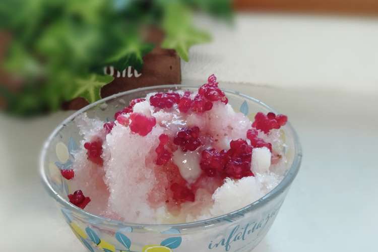 簡単手作りシロップでいちごかき氷 レシピ 作り方 By クックn1uigo クックパッド 簡単おいしいみんなのレシピが359万品