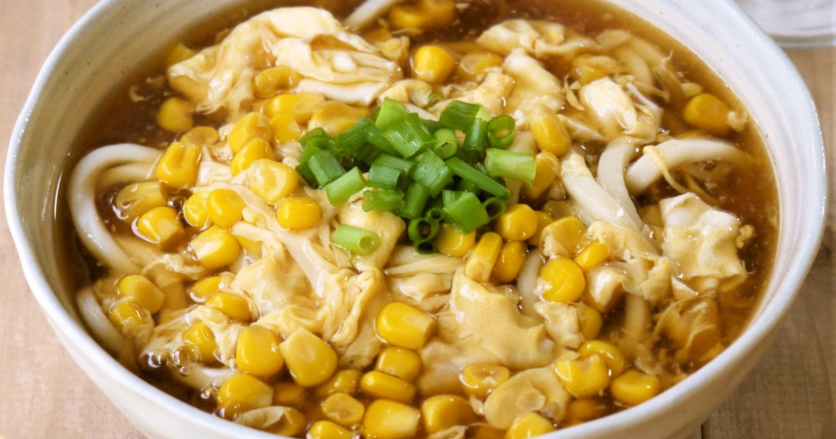 簡単 もろこしうどん あんかけ 給食 レシピ 作り方 By 梅ミッキー クックパッド 簡単おいしいみんなのレシピが371万品