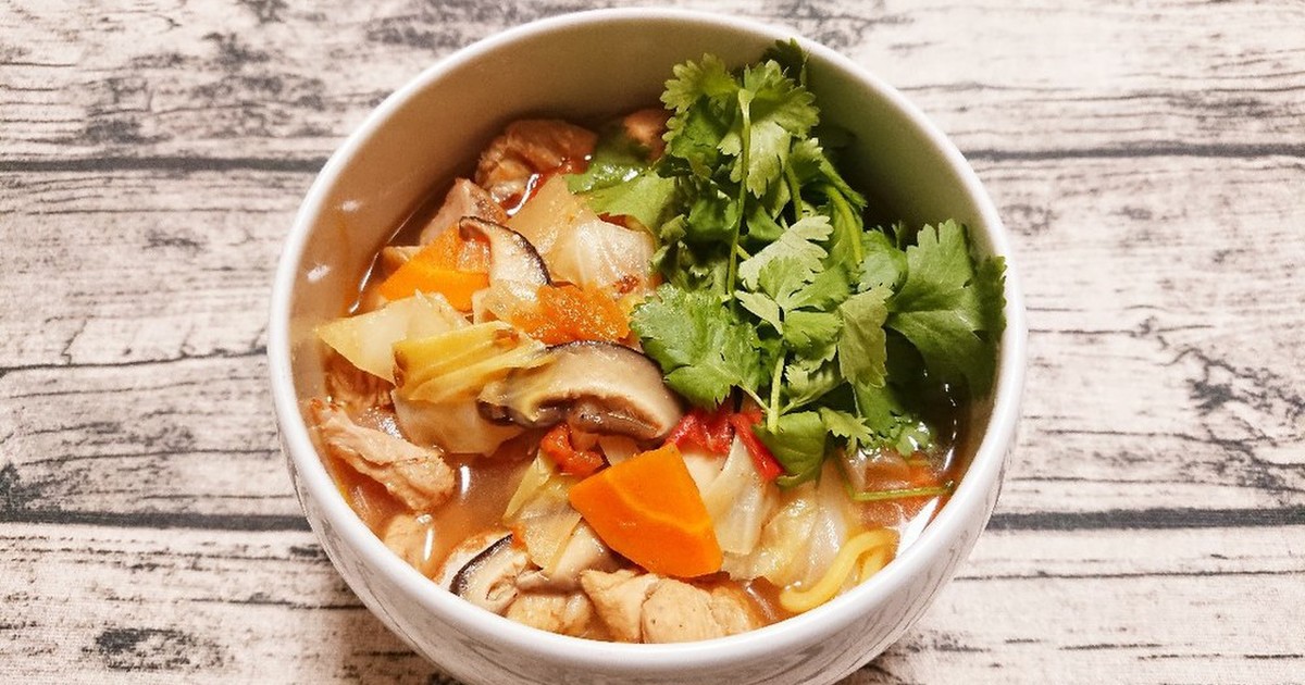 ごまチキンヌードル炒めのレシピ