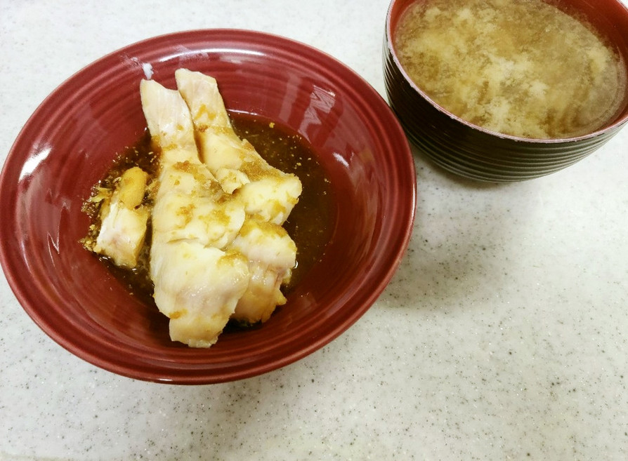 鱈の照り焼き＆きのこの味噌汁の画像