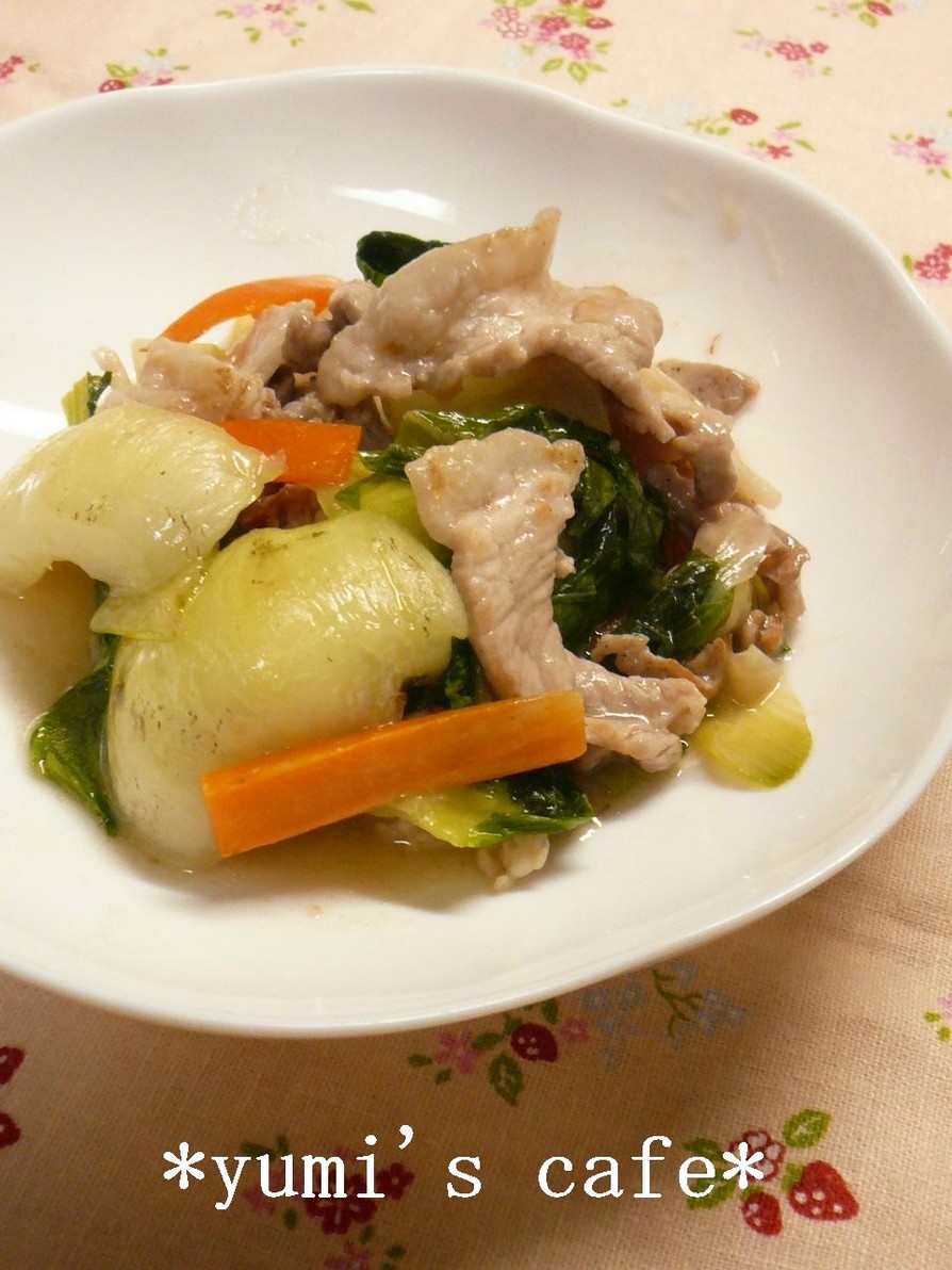 ✿青梗菜と豚肉の塩ダレ炒め✿の画像