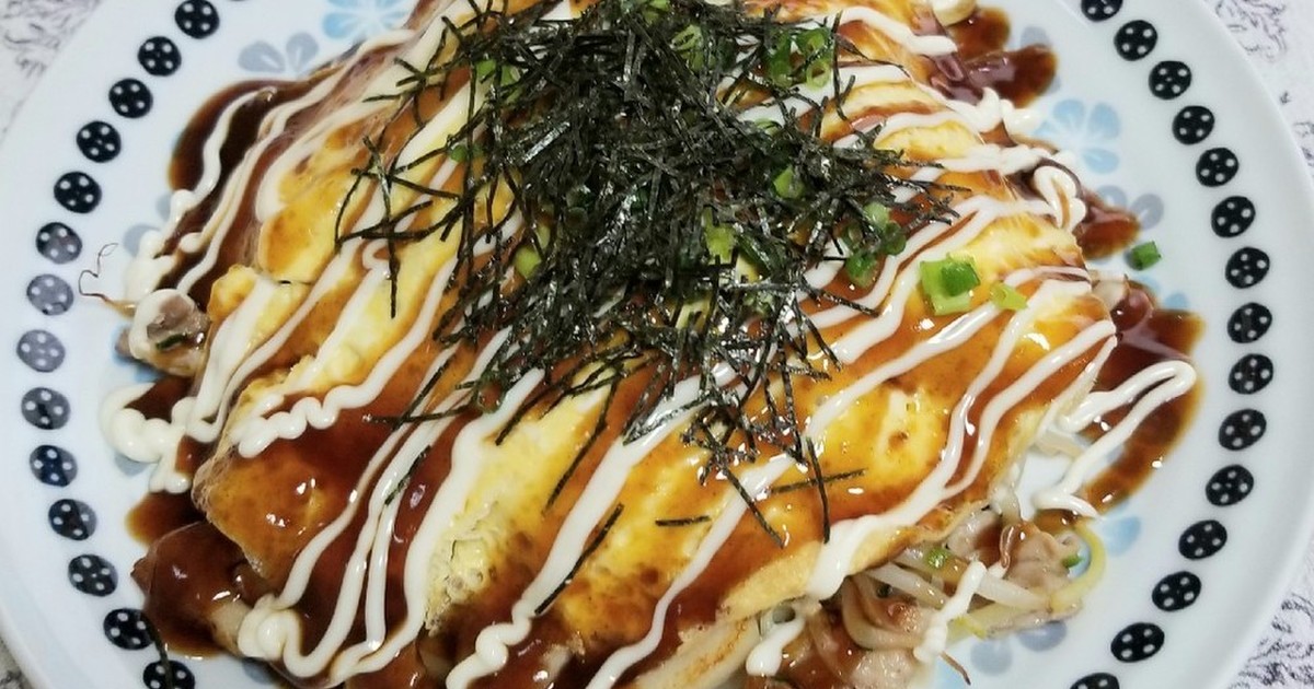 簡単♪もやし太郎　お好み焼き風