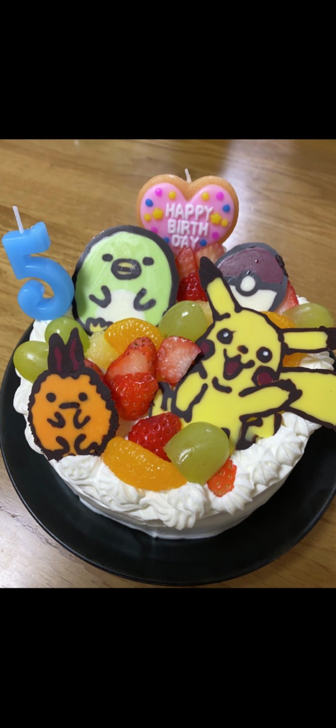 誕生日ケーキすみっことポケモンの画像