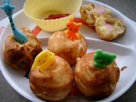 たこ焼き器でお手軽アメリカンドッグ♪
