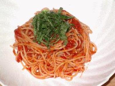 コクのあるトマトソーススパゲティの写真