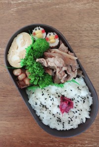 JK☆豚肉とゴボウの甘辛煮弁当♪