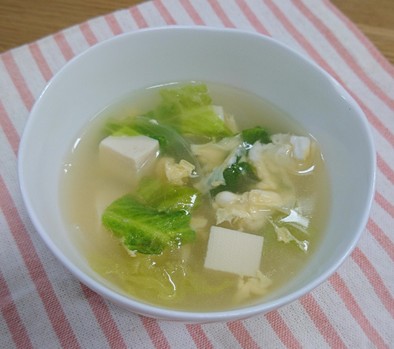 レタスの中華風スープの写真
