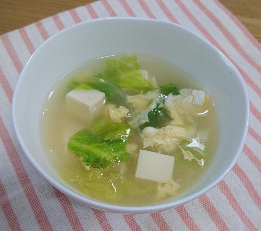 レタスの中華風スープの画像