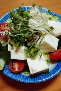 シンプル  豆腐サラダ