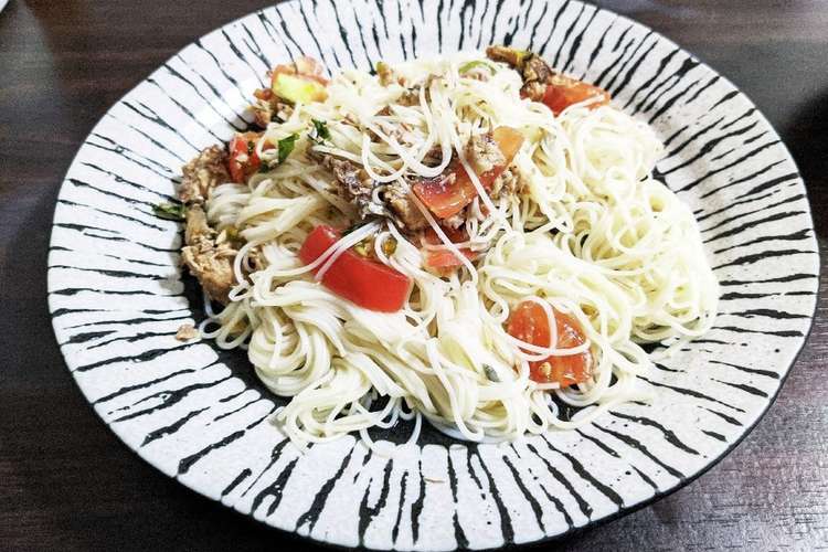 素麺消費 サバ缶とトマトの簡単素麺 レシピ 作り方 By もやし58世 クックパッド 簡単おいしいみんなのレシピが356万品