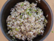 ヘルシー!セロリの葉とじゃこの混ぜご飯!の写真