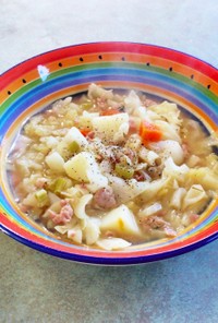 ソーセージとキャベツの簡単スープ