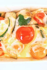 ズッキーニとトマトのチーズ焼き