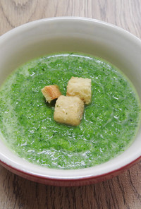 ズッキーニとツルムラサキの冷製スープ