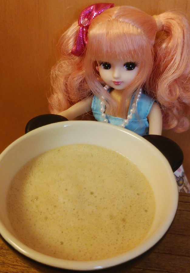 リカちゃん♡カフェ風ᐝほうじ茶ラテの画像