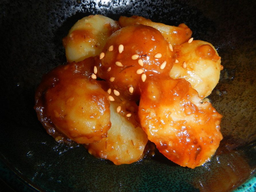 ごしゅう芋(極小ジャガイモ)の甘味噌炒めの画像