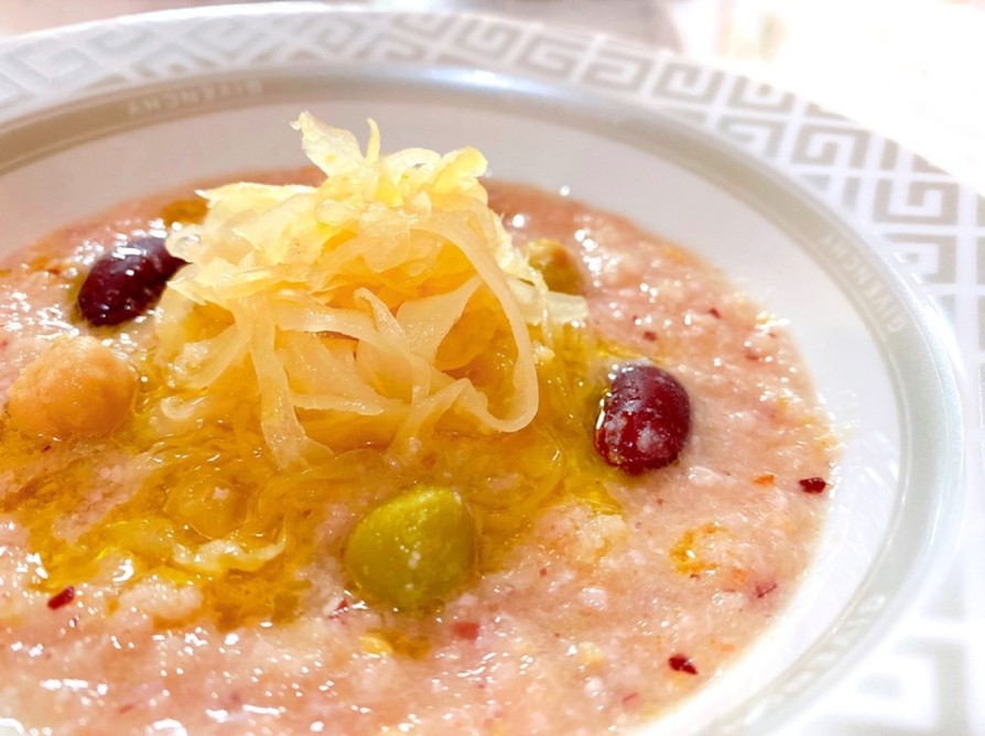 ザワークラウトと豆の冷製スープ 栄養満点の画像