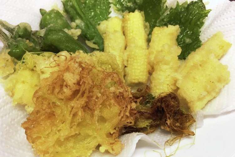 トウモロコシのひげ ヤングコーンの天ぷら レシピ 作り方 By さくらの献立 クックパッド 簡単おいしいみんなのレシピが367万品