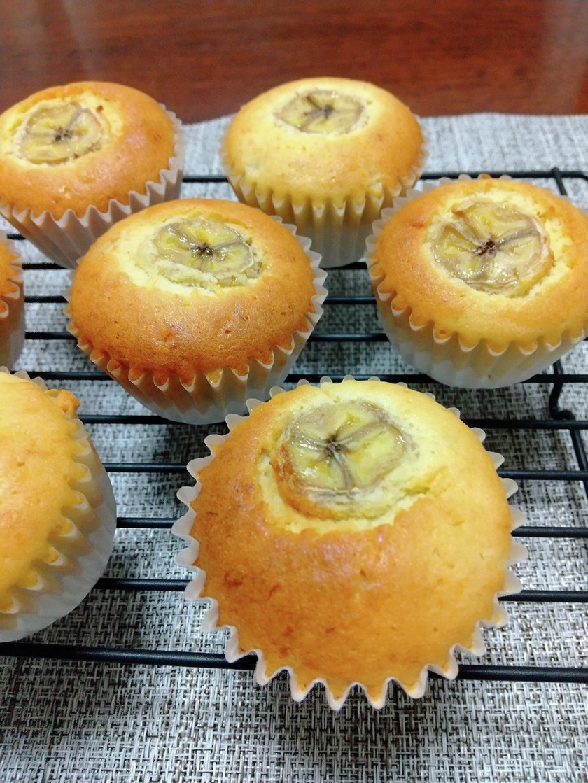 バナナクリームカップケーキのレシピ