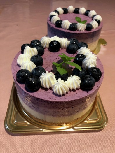 ブルーベリーチーズケーキの写真