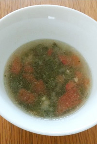 モロヘイヤとトマトのスープ