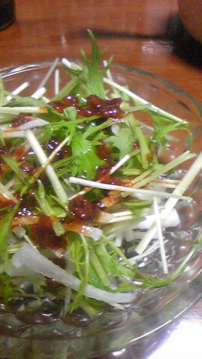 梅ドレ☆水菜と大根のサラダの写真
