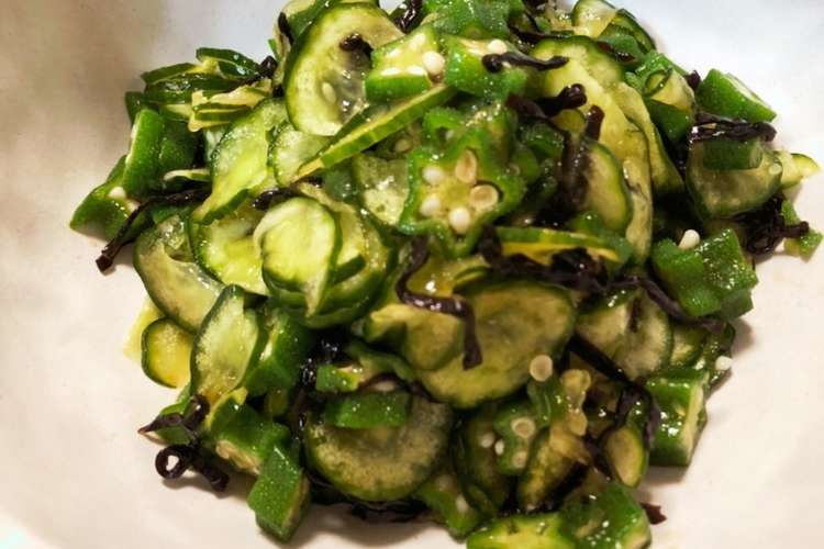 新食感 オクラときゅうりの塩昆布和え レシピ 作り方 By 家政科チョコ クックパッド 簡単おいしいみんなのレシピが365万品