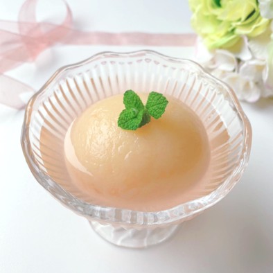 簡単レシピ　おとな味　桃のコンポートの写真