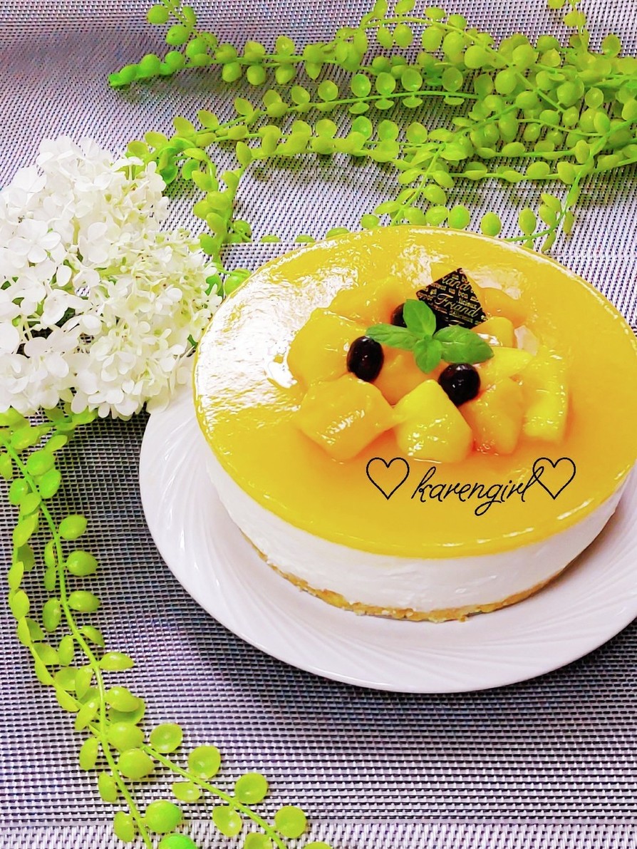 爽やか♡マンゴーレアチーズケーキ♡の画像