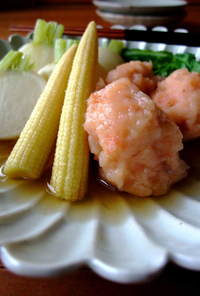 【冬野菜】蕪と海老団子のさっぱり煮