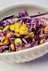 カラフル！紫キャベツコールスローサラダ