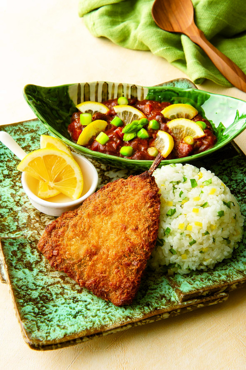 ドーンとアジフライのレモンカレー by 阪急オアシス 【クックパッド】 簡単おいしいみんなのレシピが356万品... 