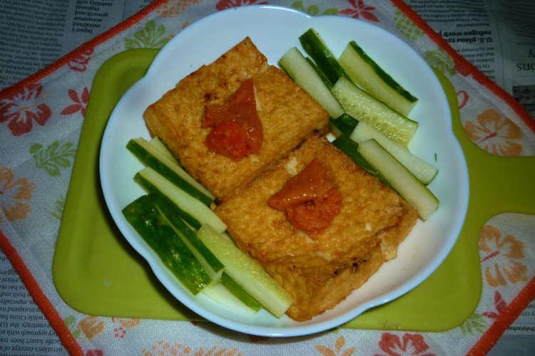 絹厚揚げの網焼き明太載せのタパス レシピ 作り方 By Aranjuez5 クックパッド 簡単おいしいみんなのレシピが358万品