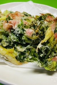 ＊セロリの葉とベーコンのかき揚げ＊