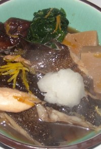 カレイ＆椎茸＆高野豆腐煮