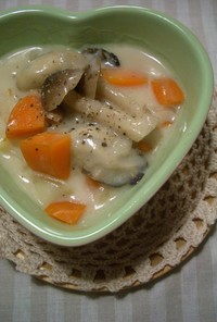 牡蠣のクリームチャウダー風スープ