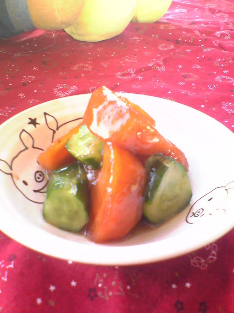 柿ときゅうりの中華サラダの画像