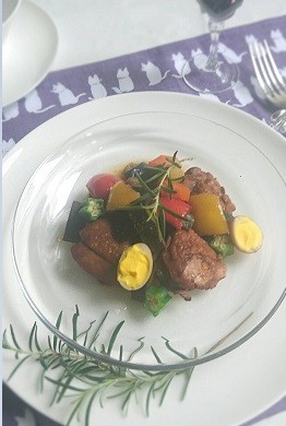 冷製チキンと夏野菜のバルサミコ風味の画像